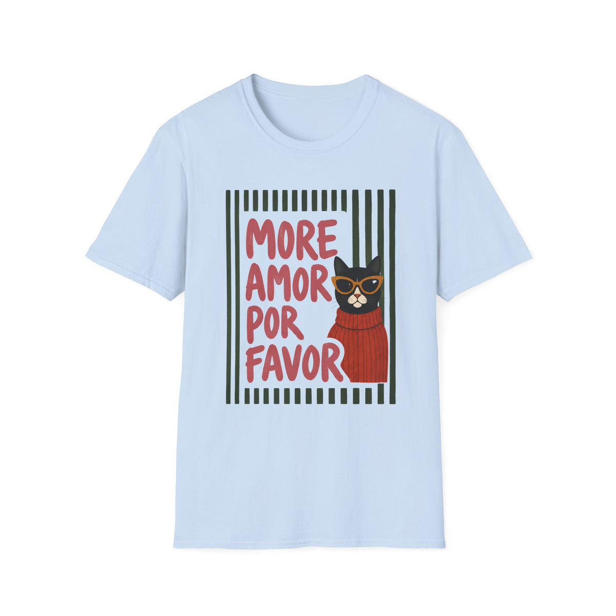 T-shirt Chat mor amor rétro