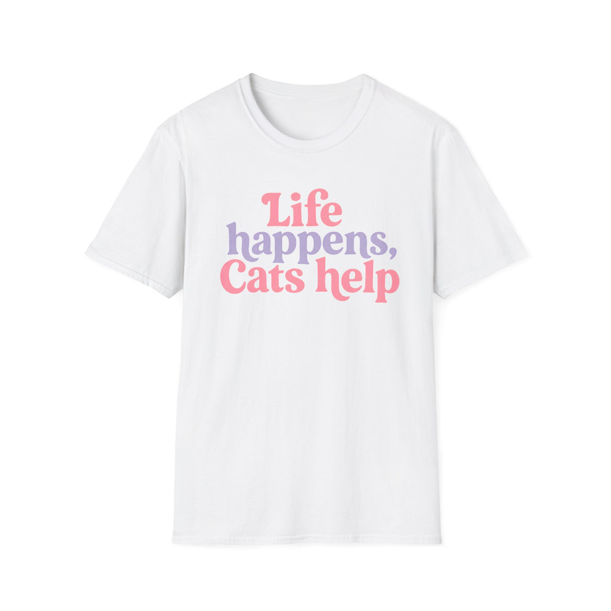 T-shirt Chats réconfort typographie