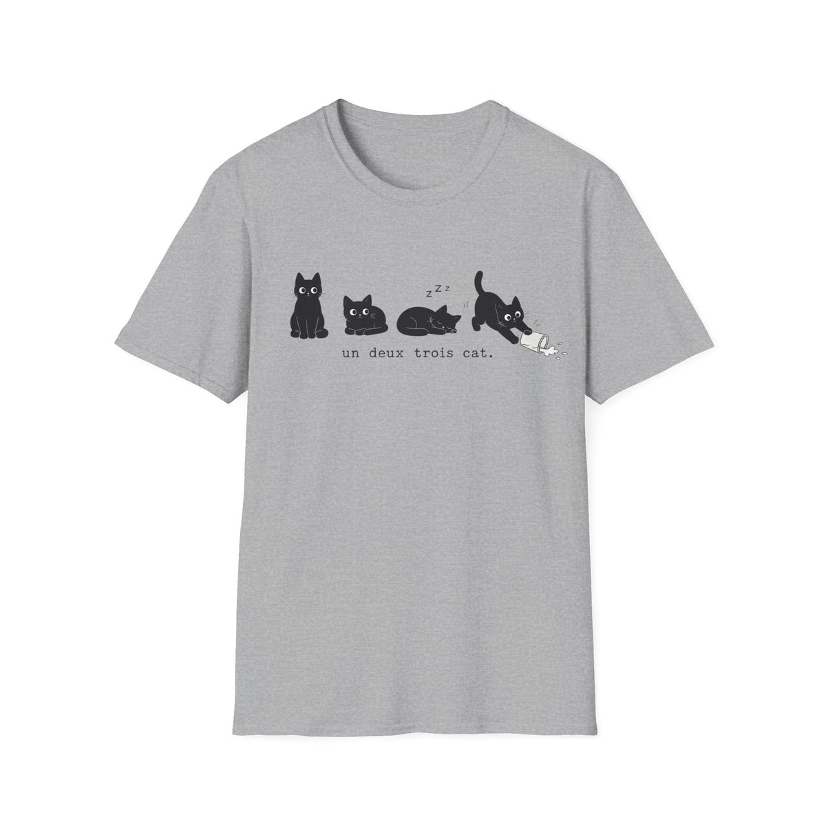 T-shirt Chats noirs minimalistes