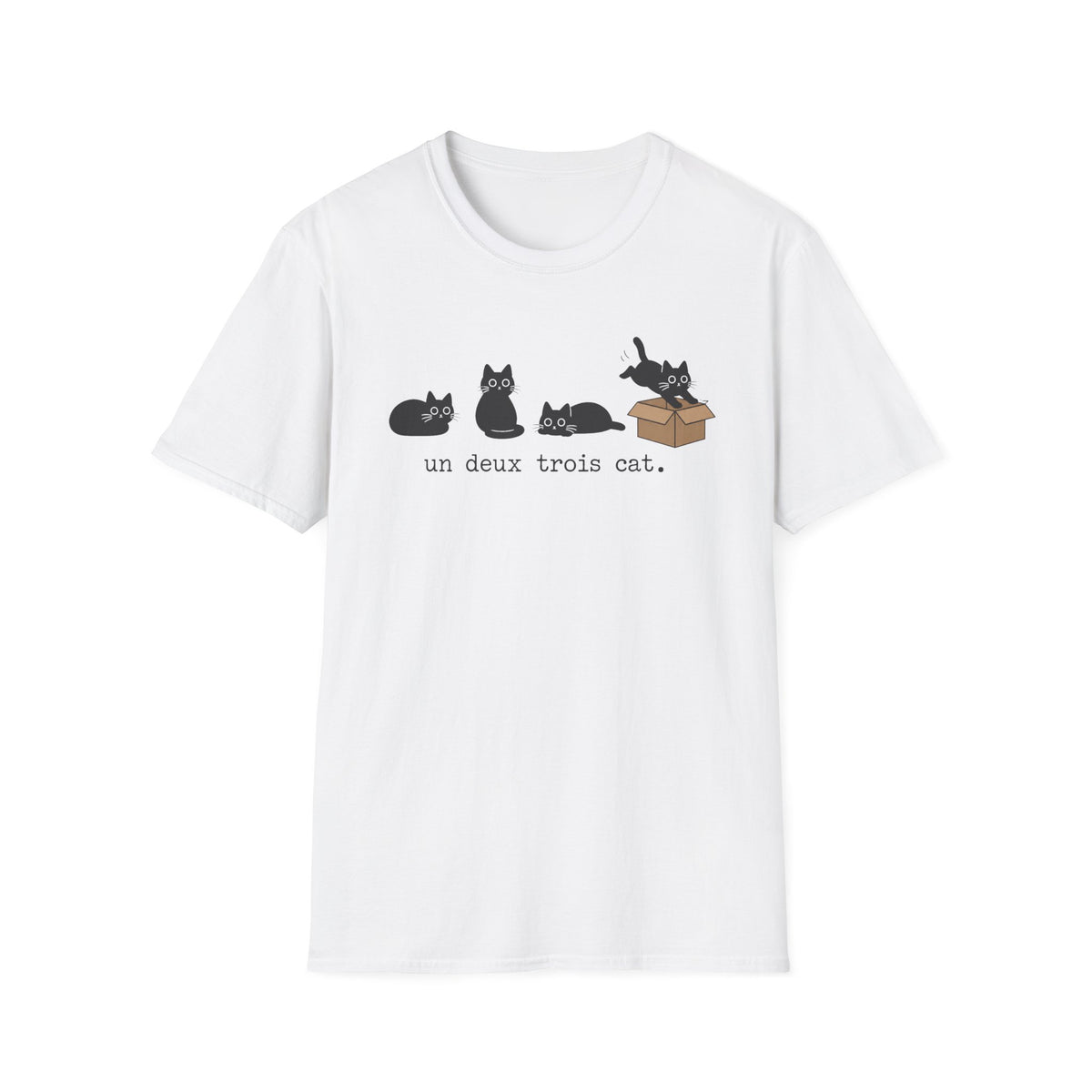 T-shirt « Un deux trois cat » Carton