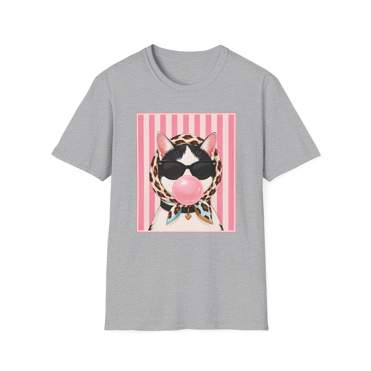 T-shirt Chat bubble gum léopard