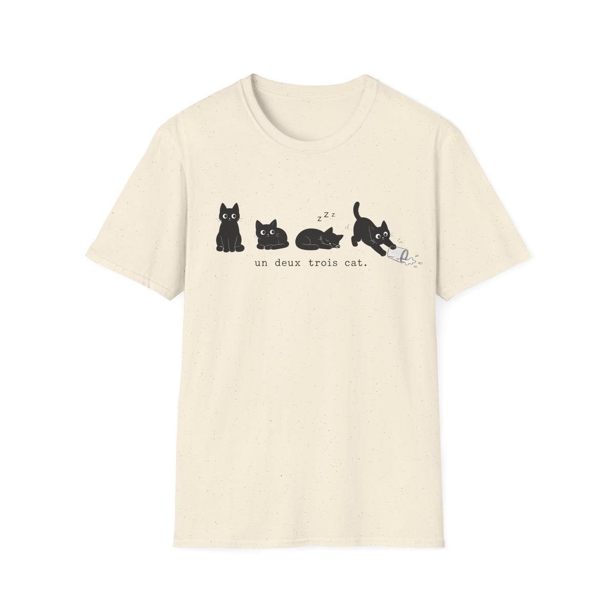 T-shirt Chats noirs minimalistes