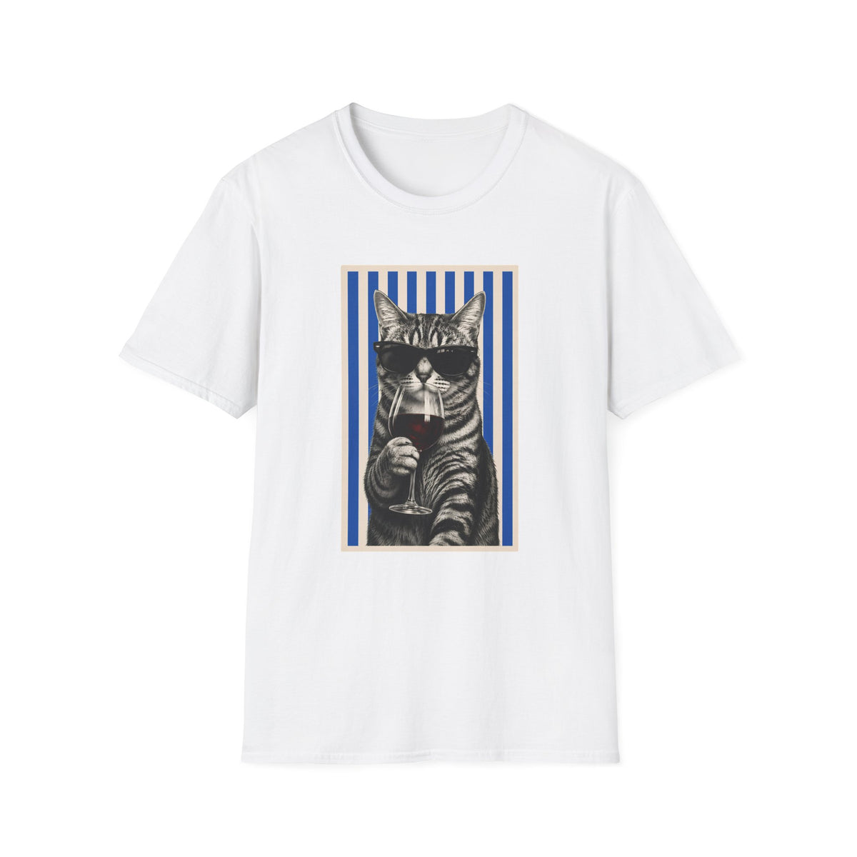T-shirt Chat vin vintage