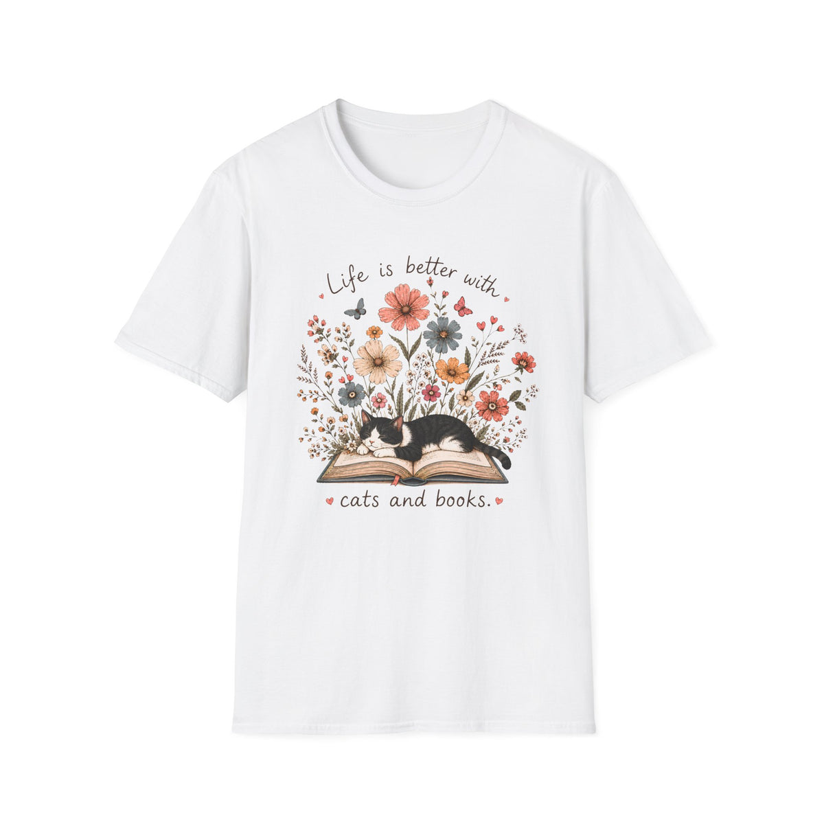 T-shirt Chats livres Floral
