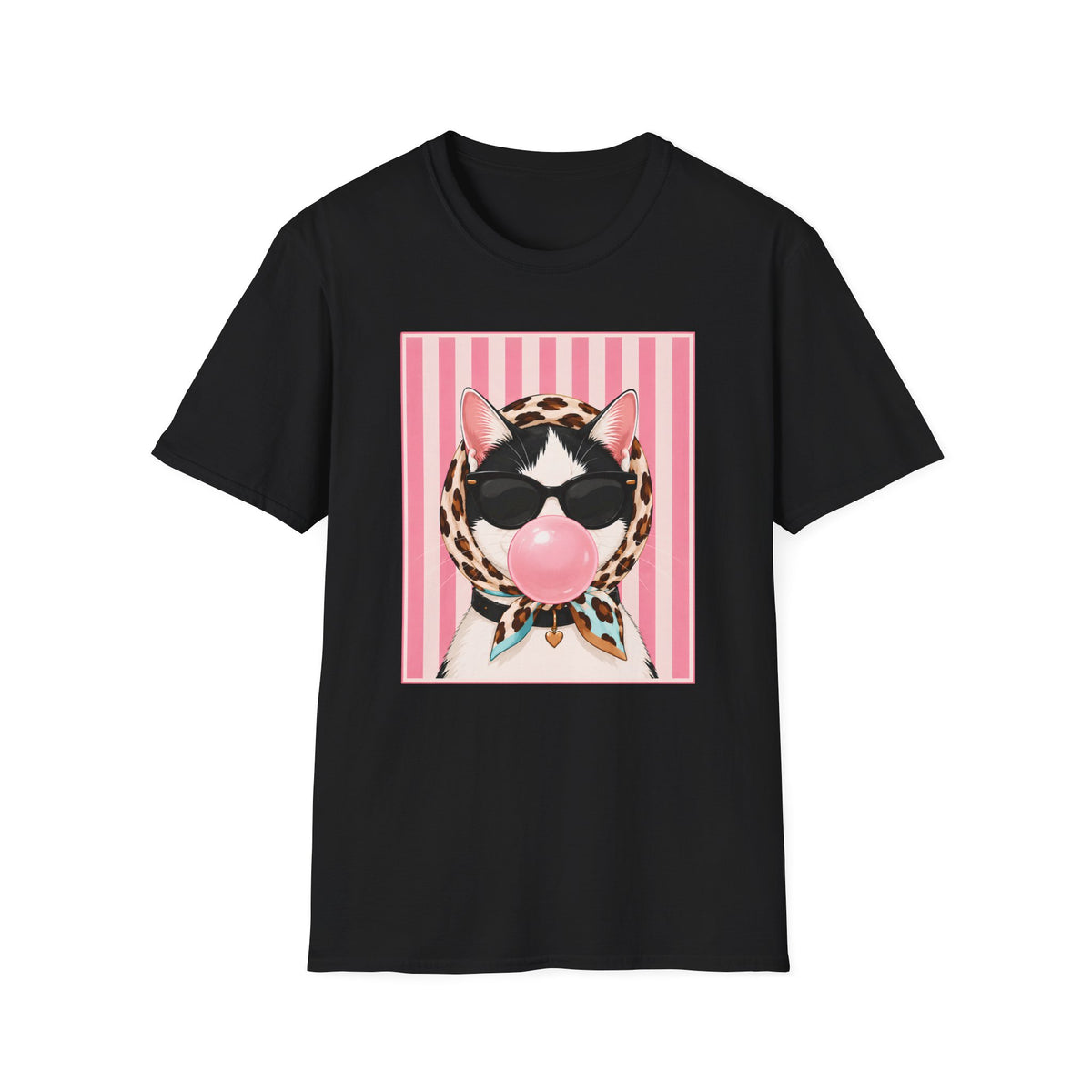 T-shirt Chat bubble gum léopard