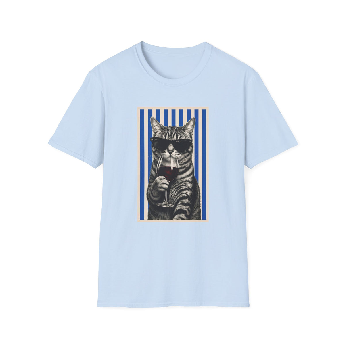 T-shirt Chat vin vintage