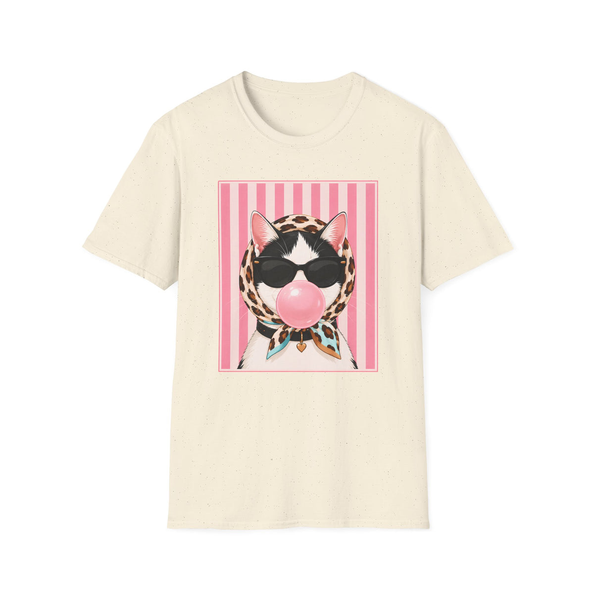 T-shirt Chat bubble gum léopard