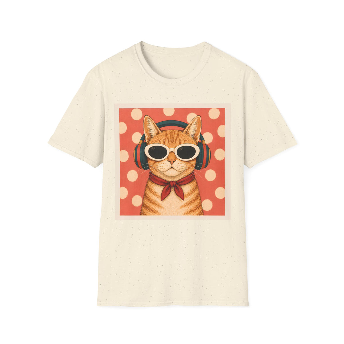 T-shirt Chat mélomane rétro