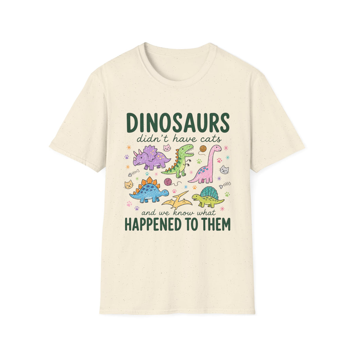 T-shirt chats Chats & dinosaures