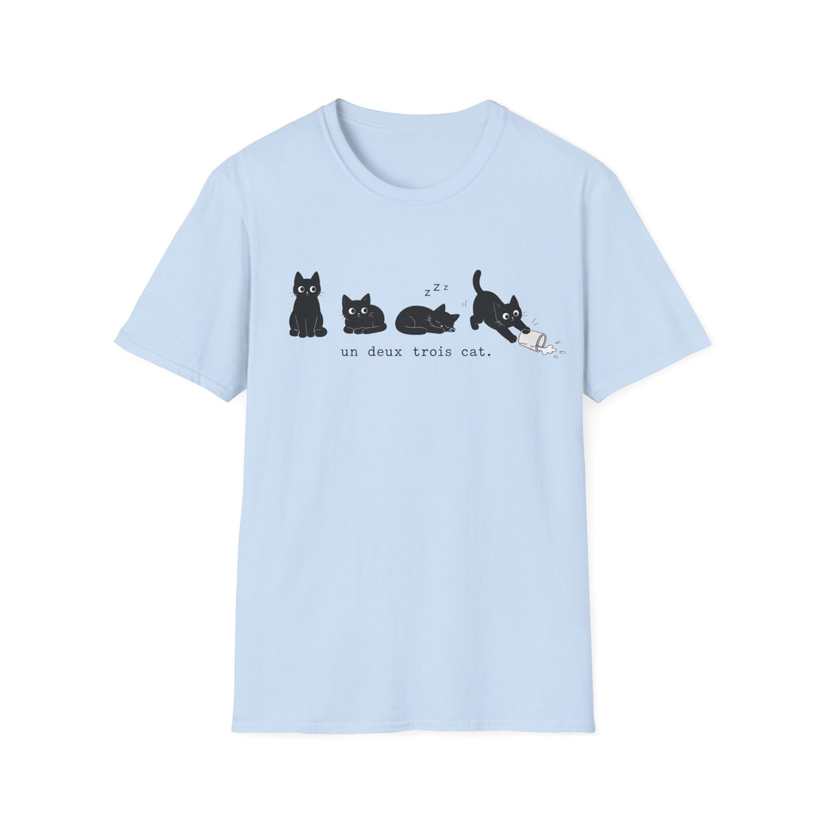 T-shirt Chats noirs minimalistes