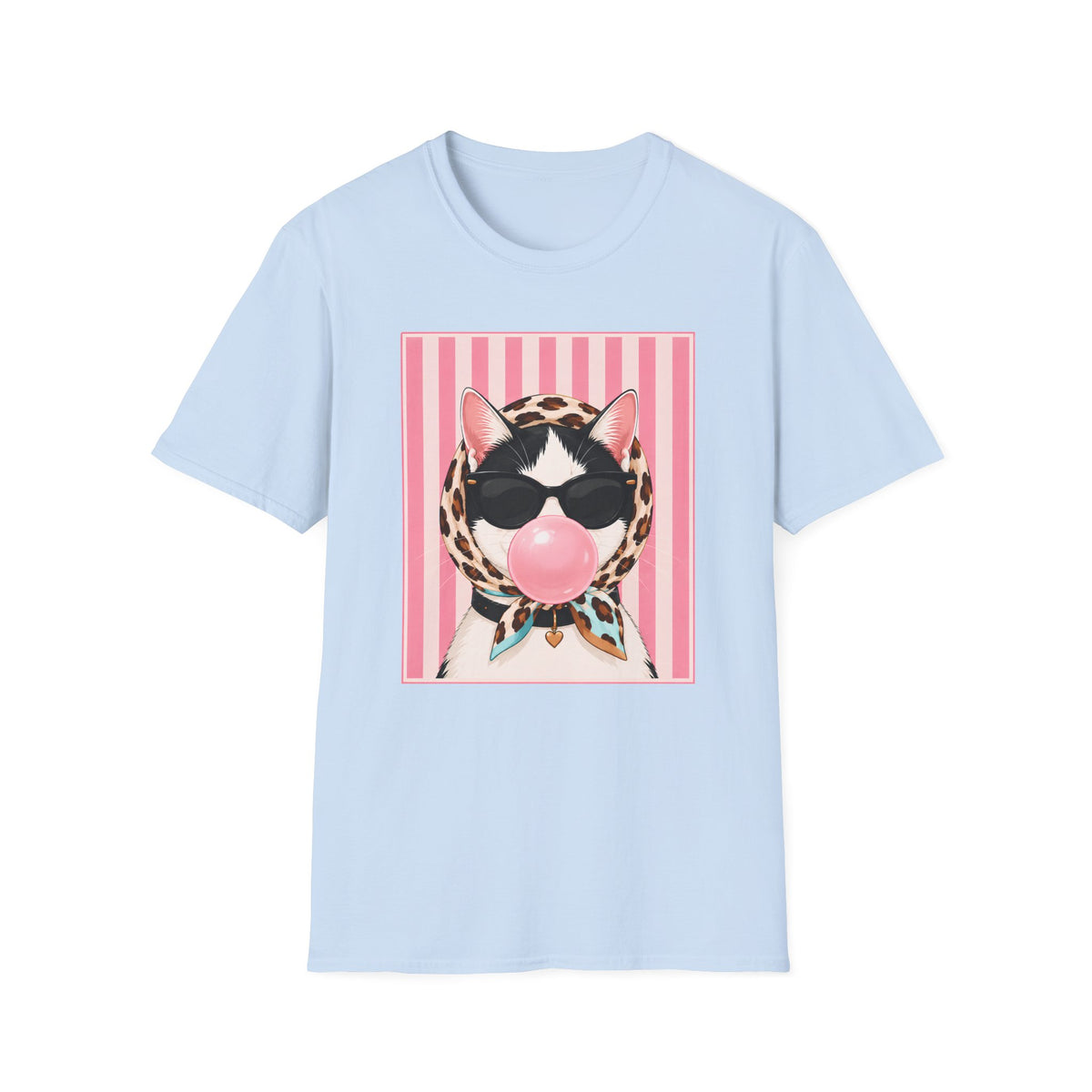 T-shirt Chat bubble gum léopard