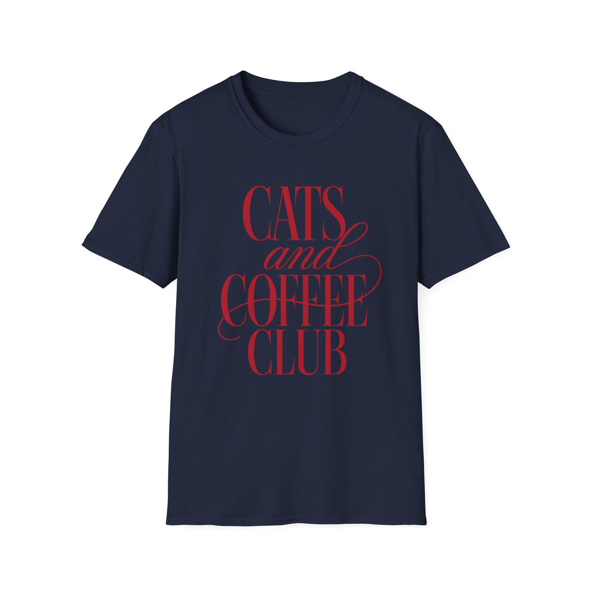 T-shirt Cats and Coffee Club rétro