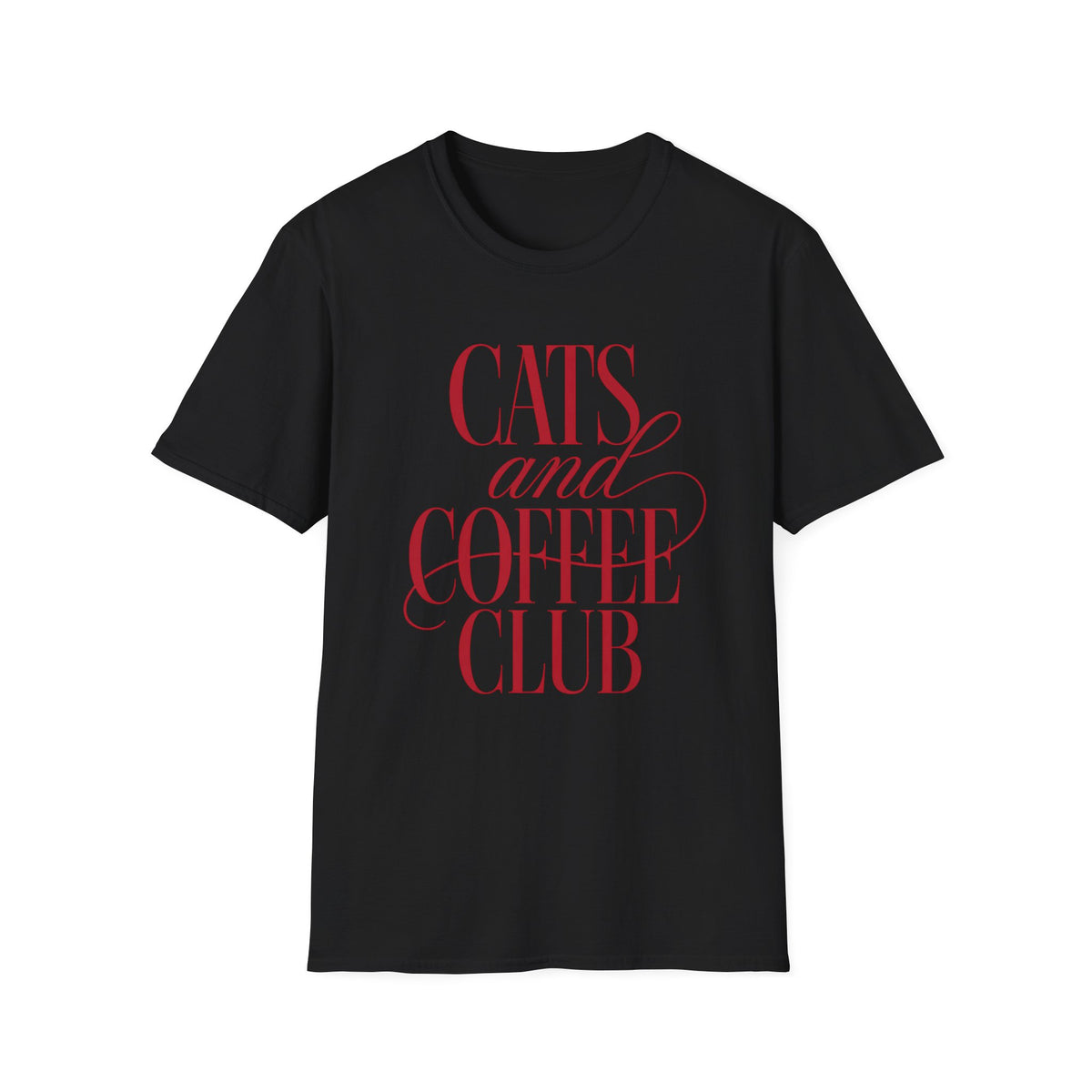 T-shirt Cats and Coffee Club rétro