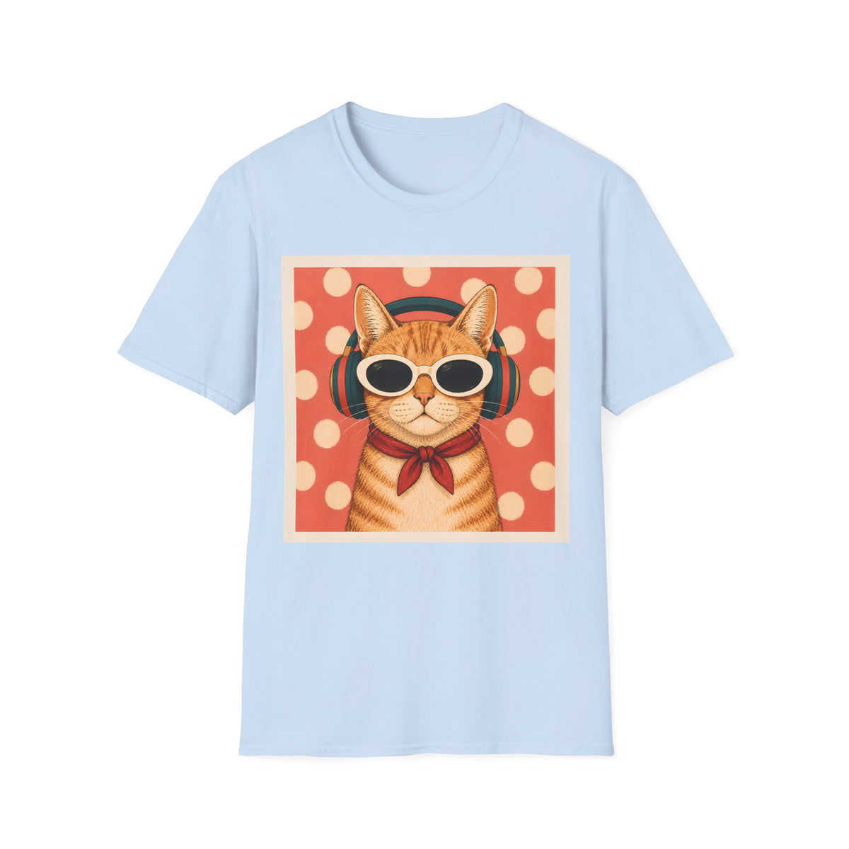 T-shirt Chat mélomane rétro