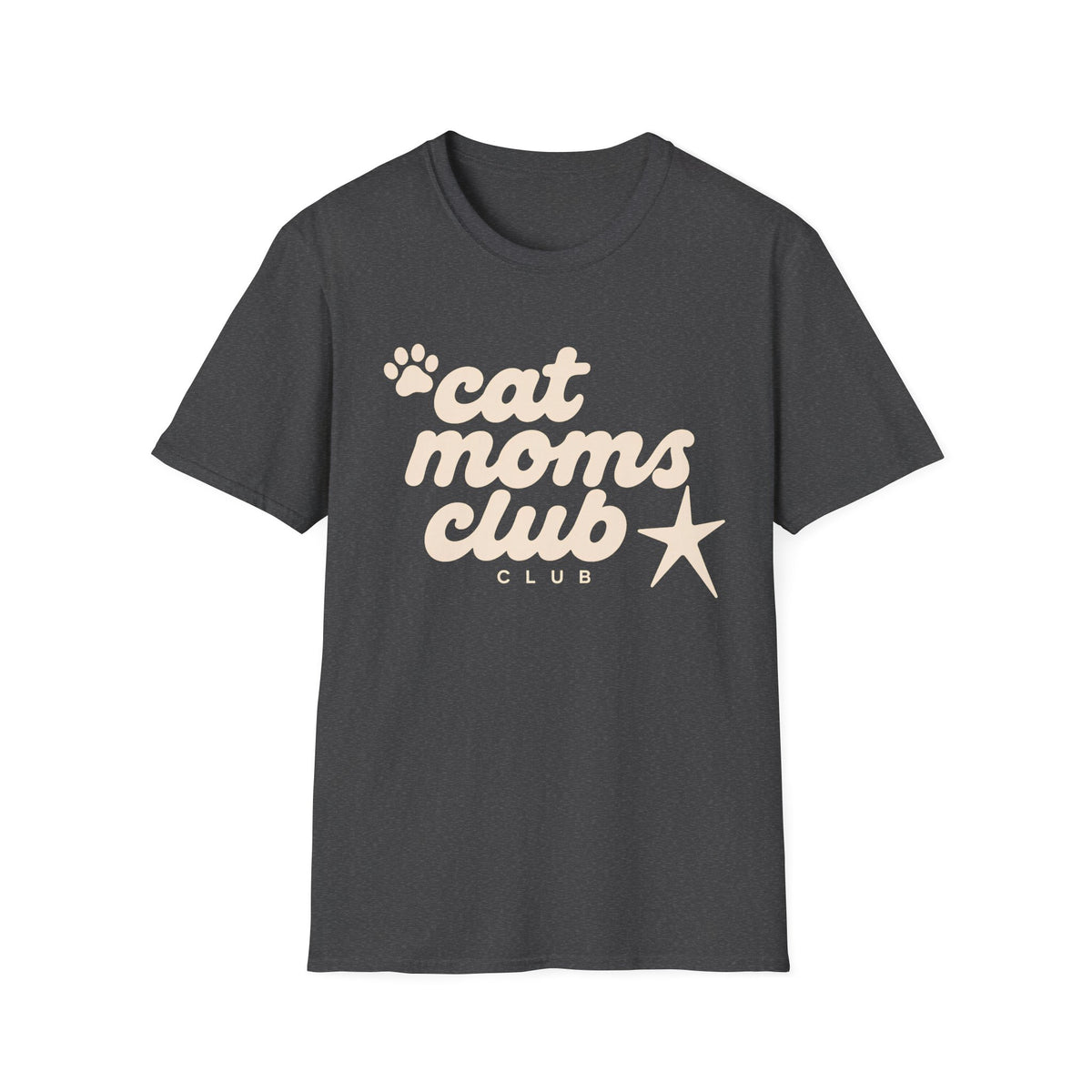 T-shirt Cat moms club groovy