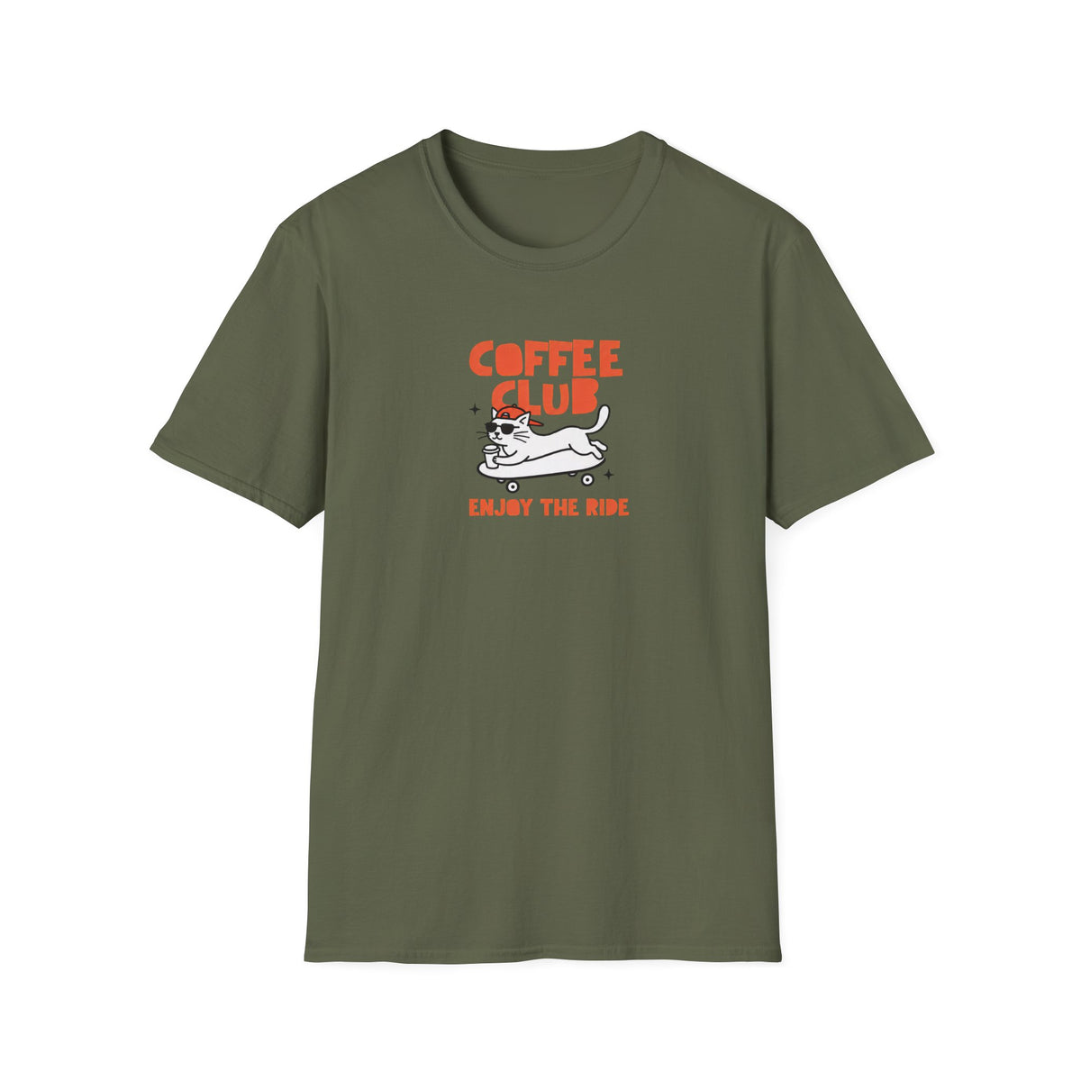 T-shirt Chat skateur Coffee Club