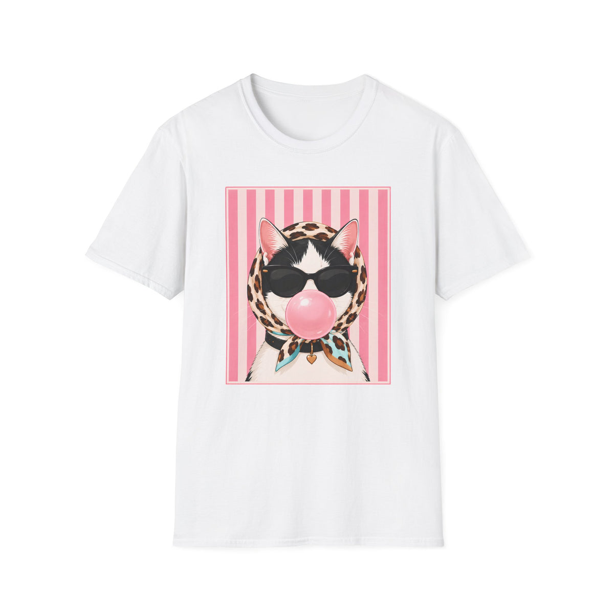 T-shirt Chat bubble gum léopard