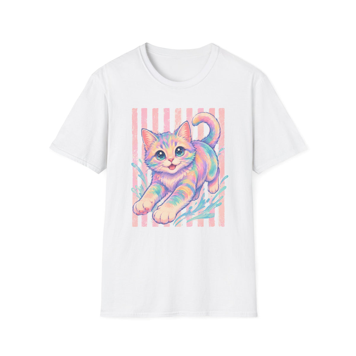 T-shirt Chaton pastel retro