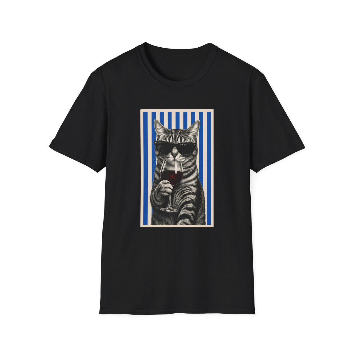 T-shirt Chat vin vintage