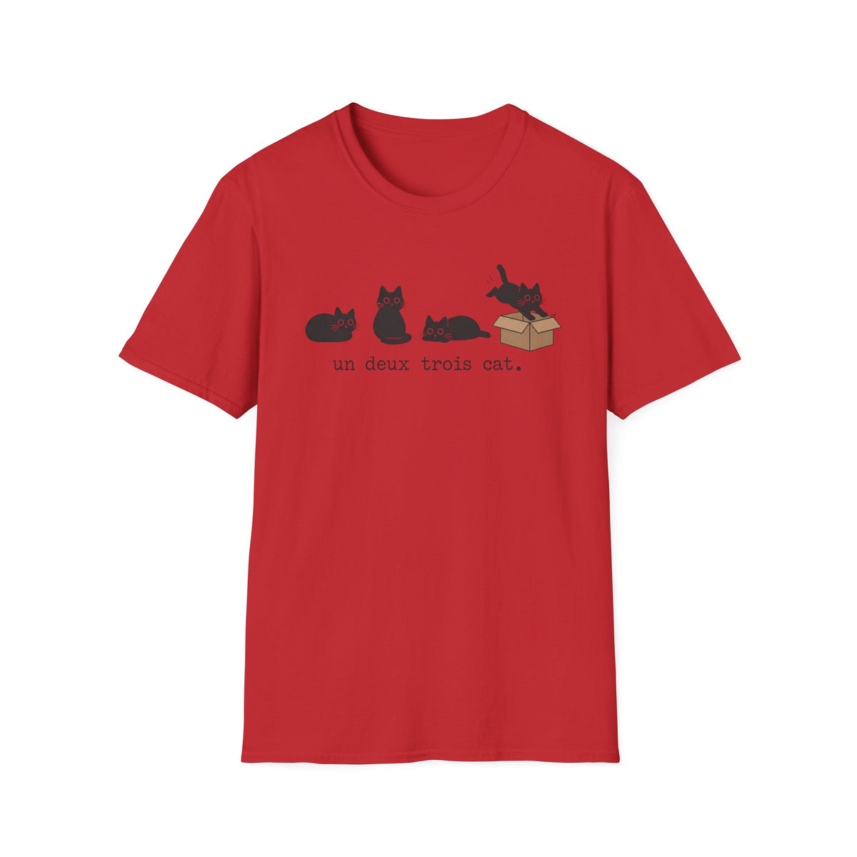 T-shirt « Un deux trois cat » Carton