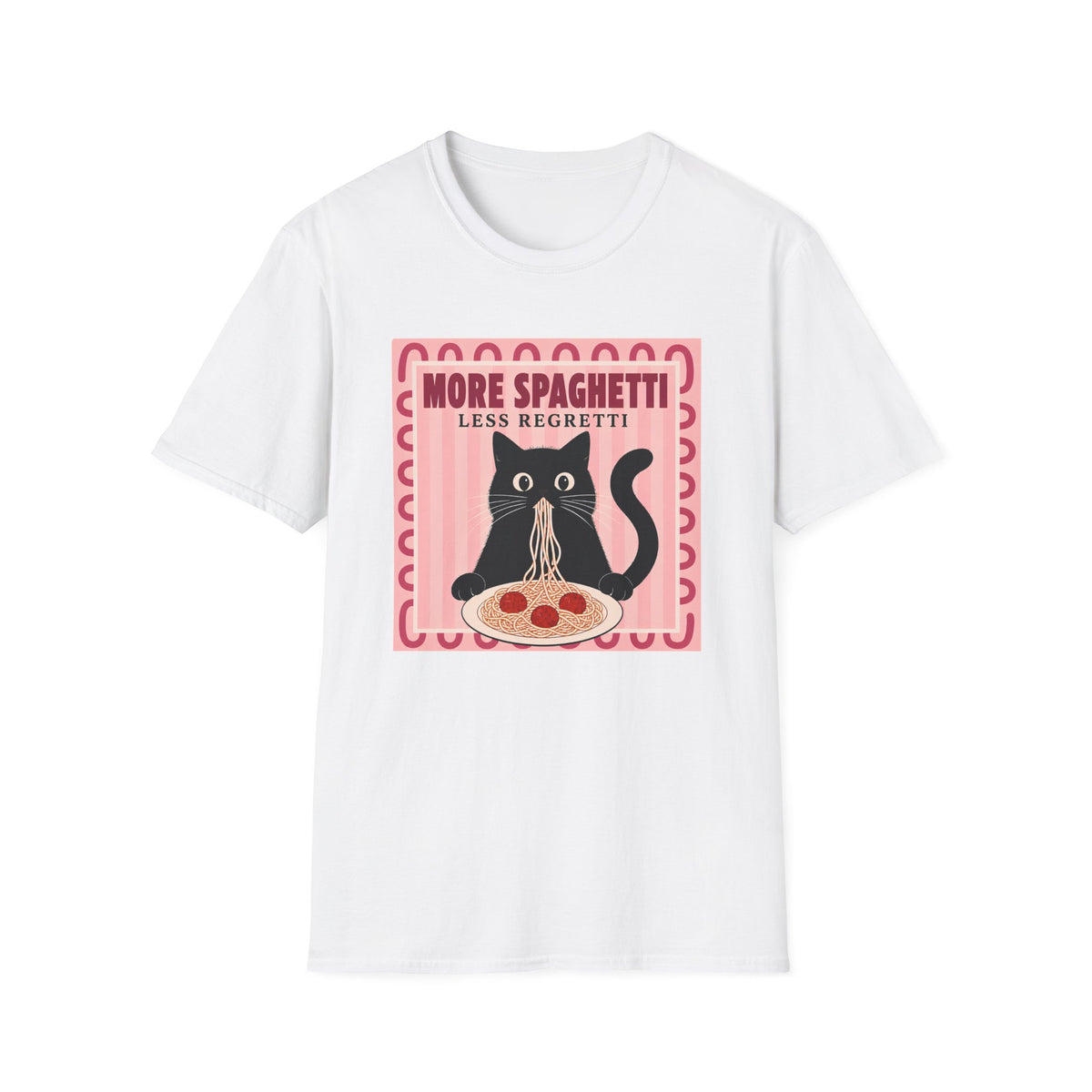 T-shirt Chat foodie italien