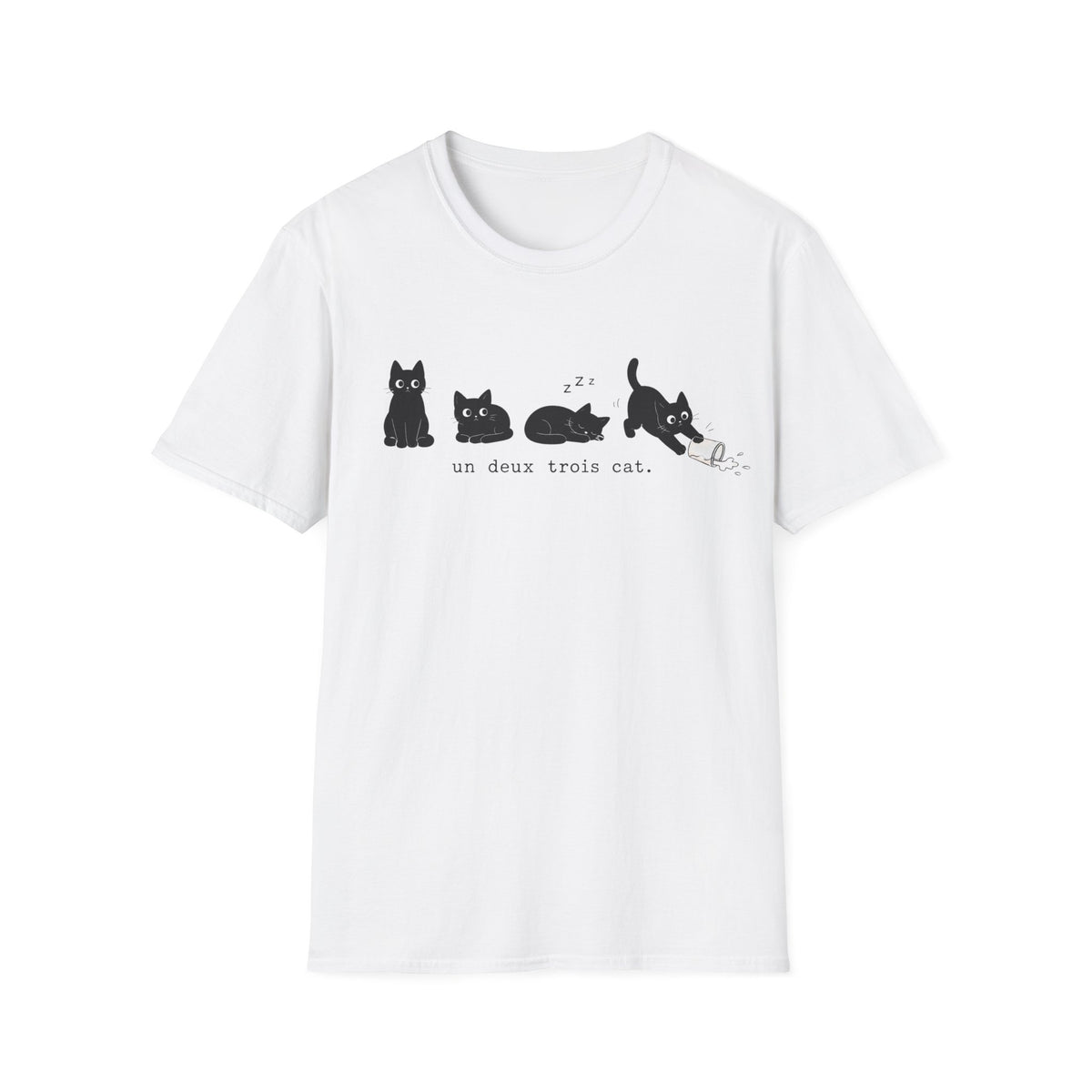 T-shirt Chats noirs minimalistes