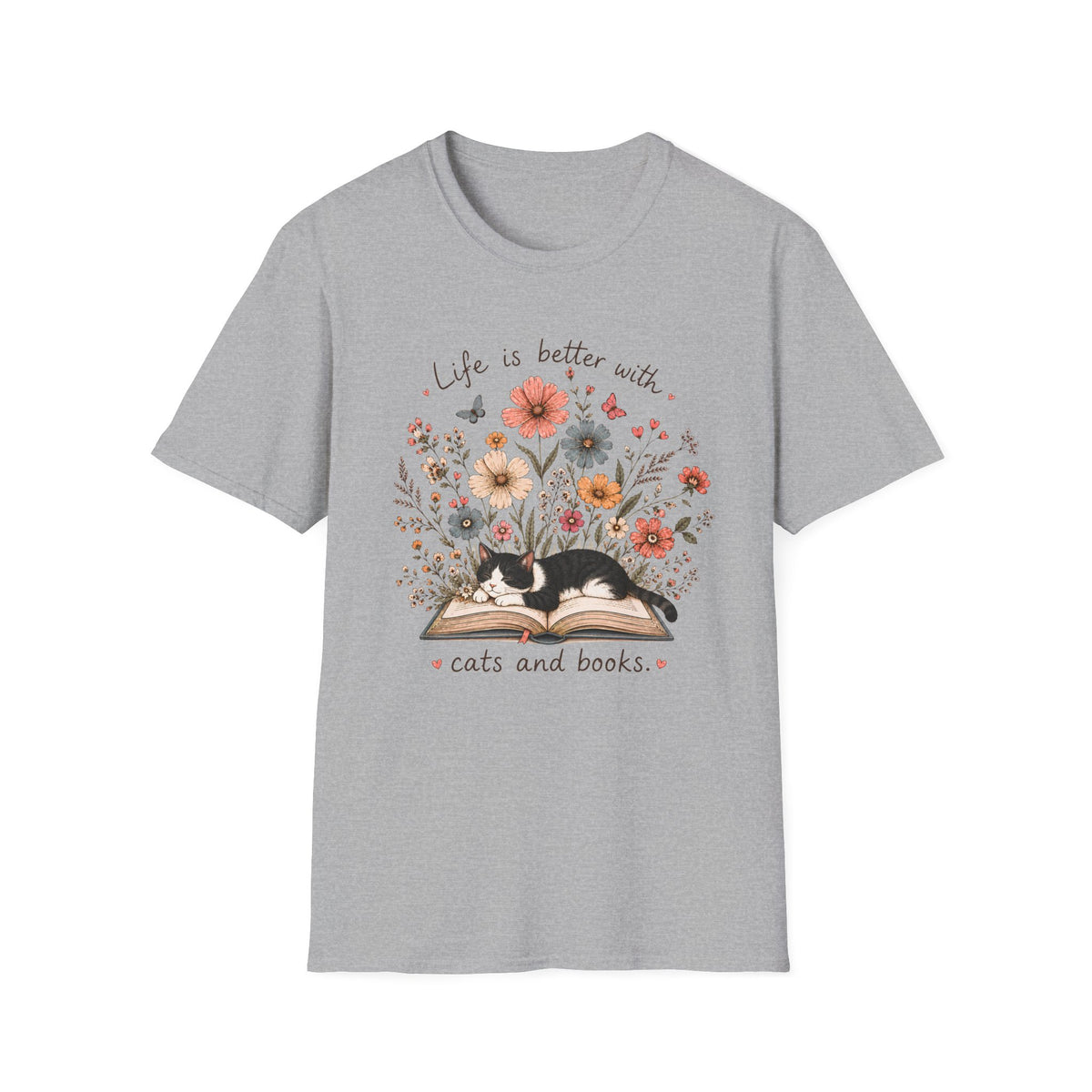 T-shirt Chats livres Floral