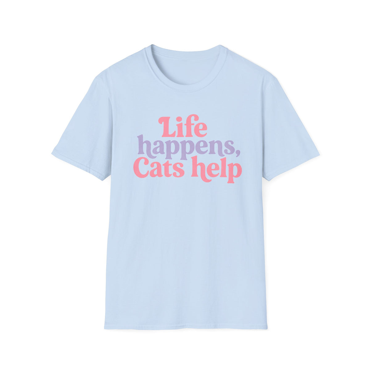 T-shirt Chats réconfort typographie