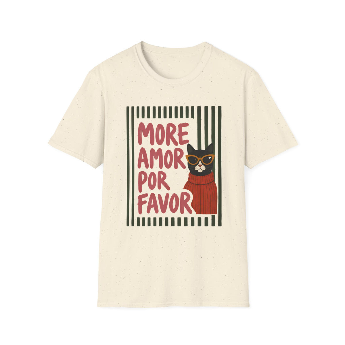 T-shirt Chat mor amor rétro