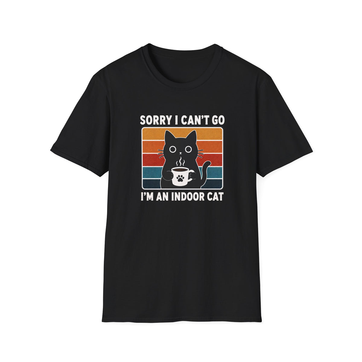 T-shirt Chat d’intérieur rétro 70s