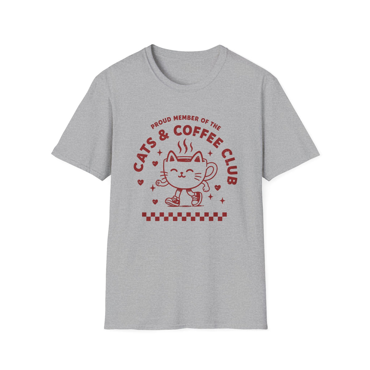 T-shirt Cats and coffee club illustré