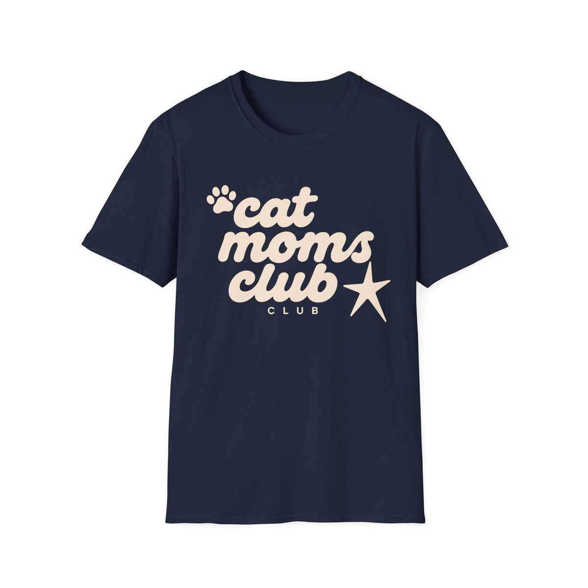T-shirt Cat moms club groovy