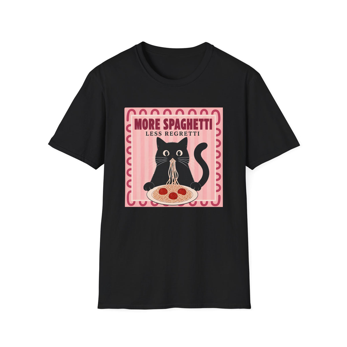 T-shirt Chat foodie italien