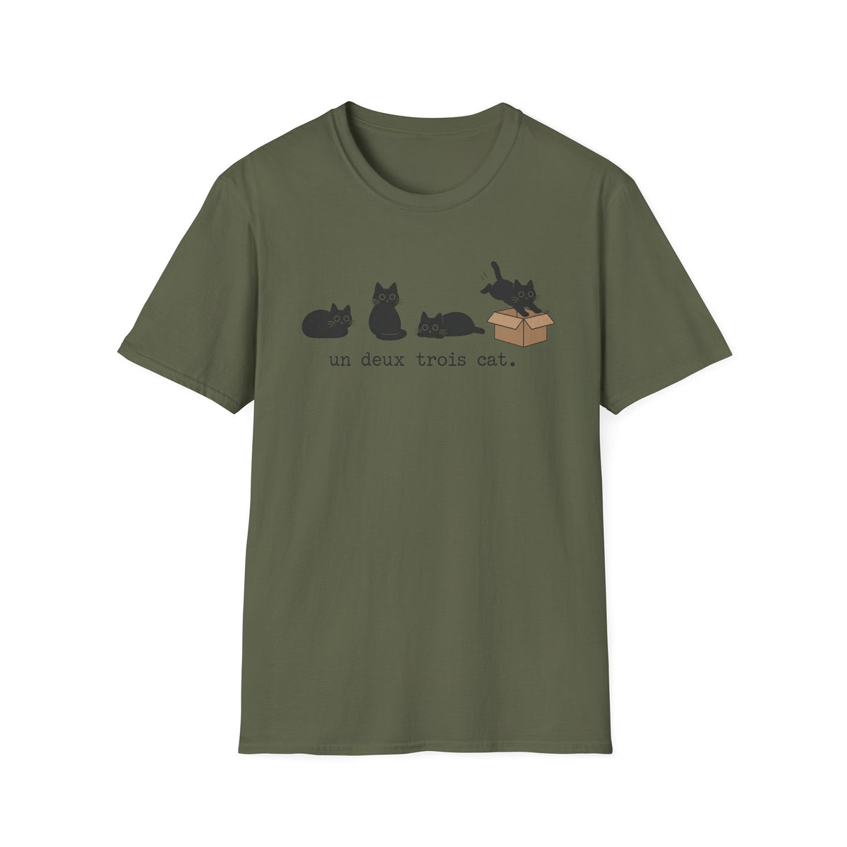 T-shirt « Un deux trois cat » Carton
