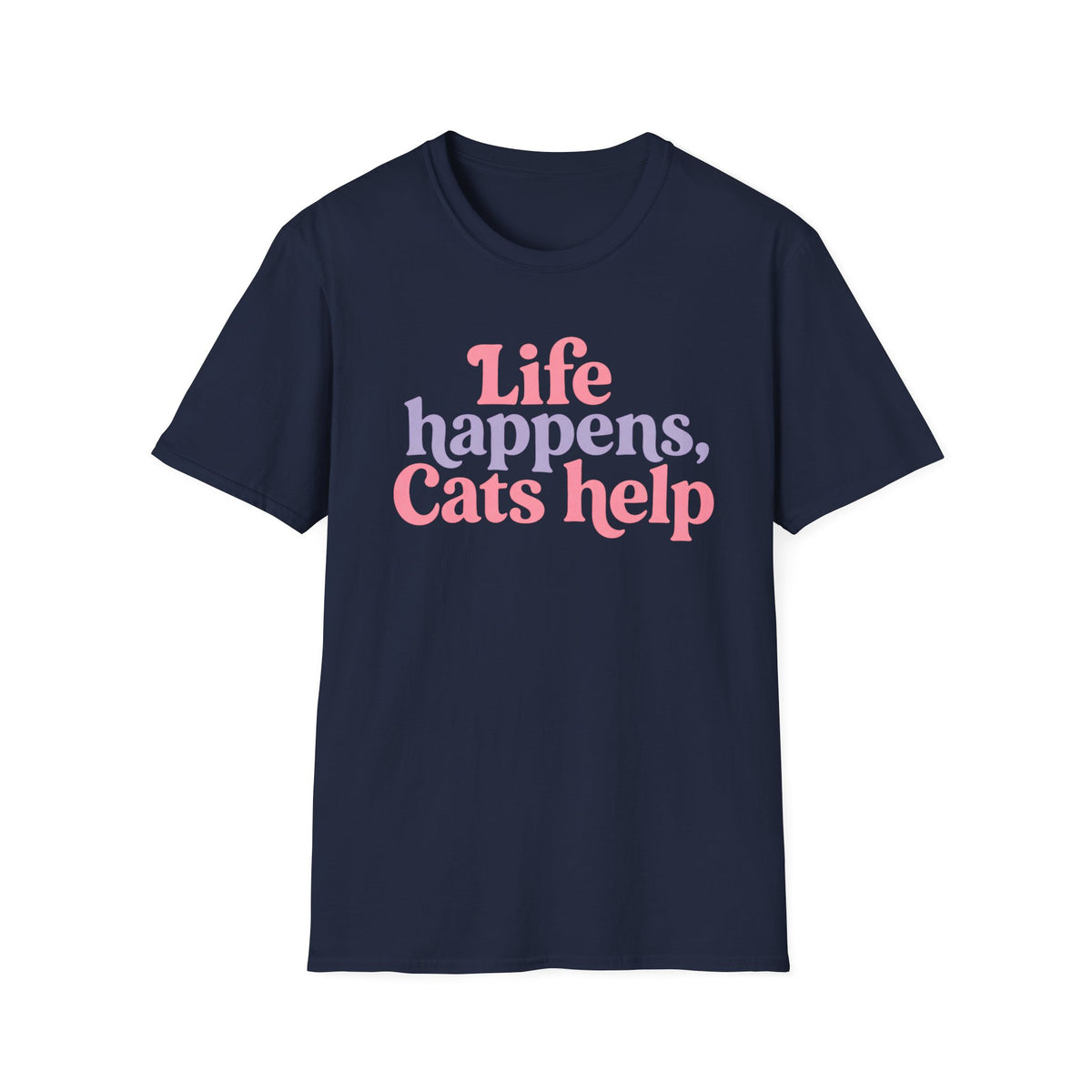 T-shirt Chats réconfort typographie