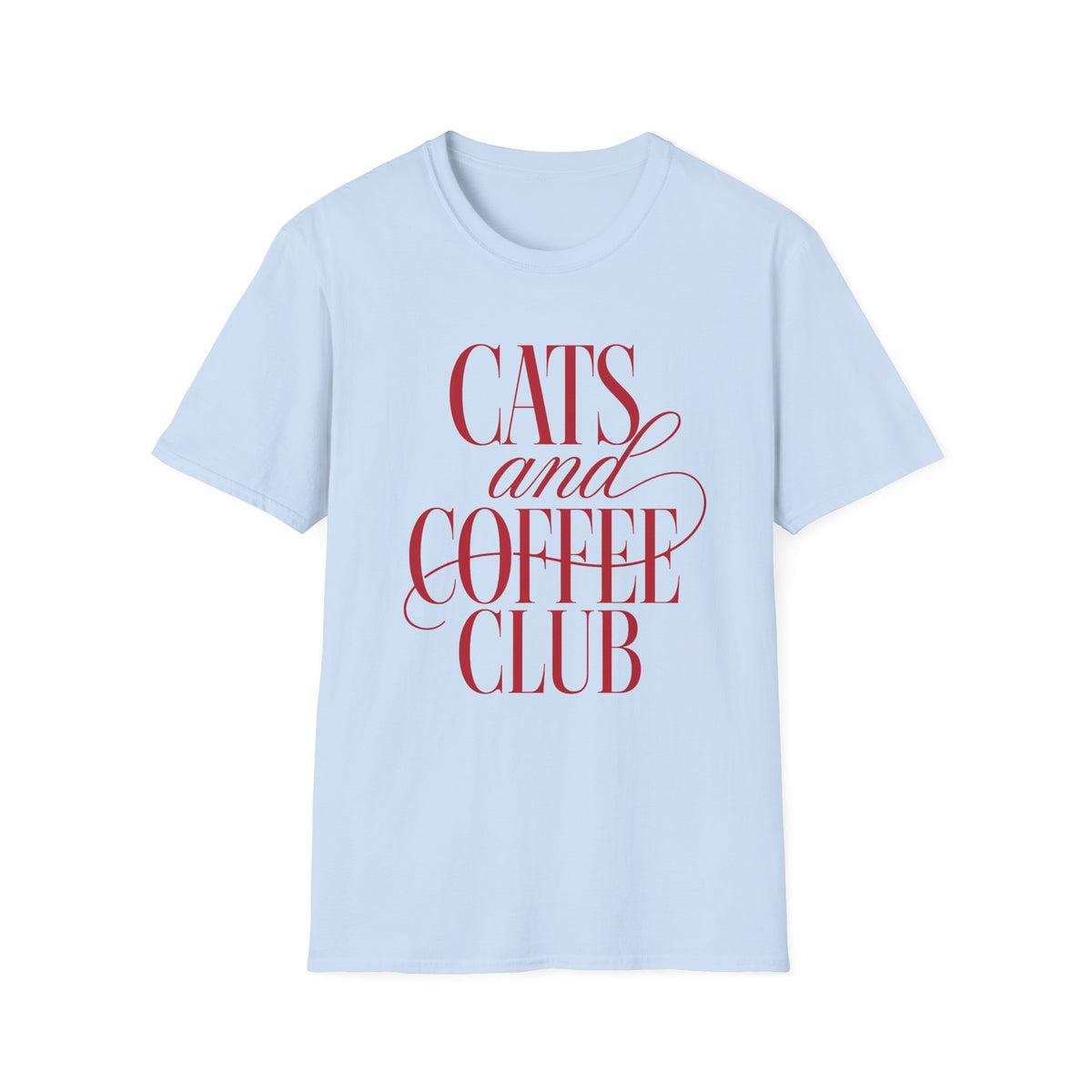 T-shirt Cats and Coffee Club rétro
