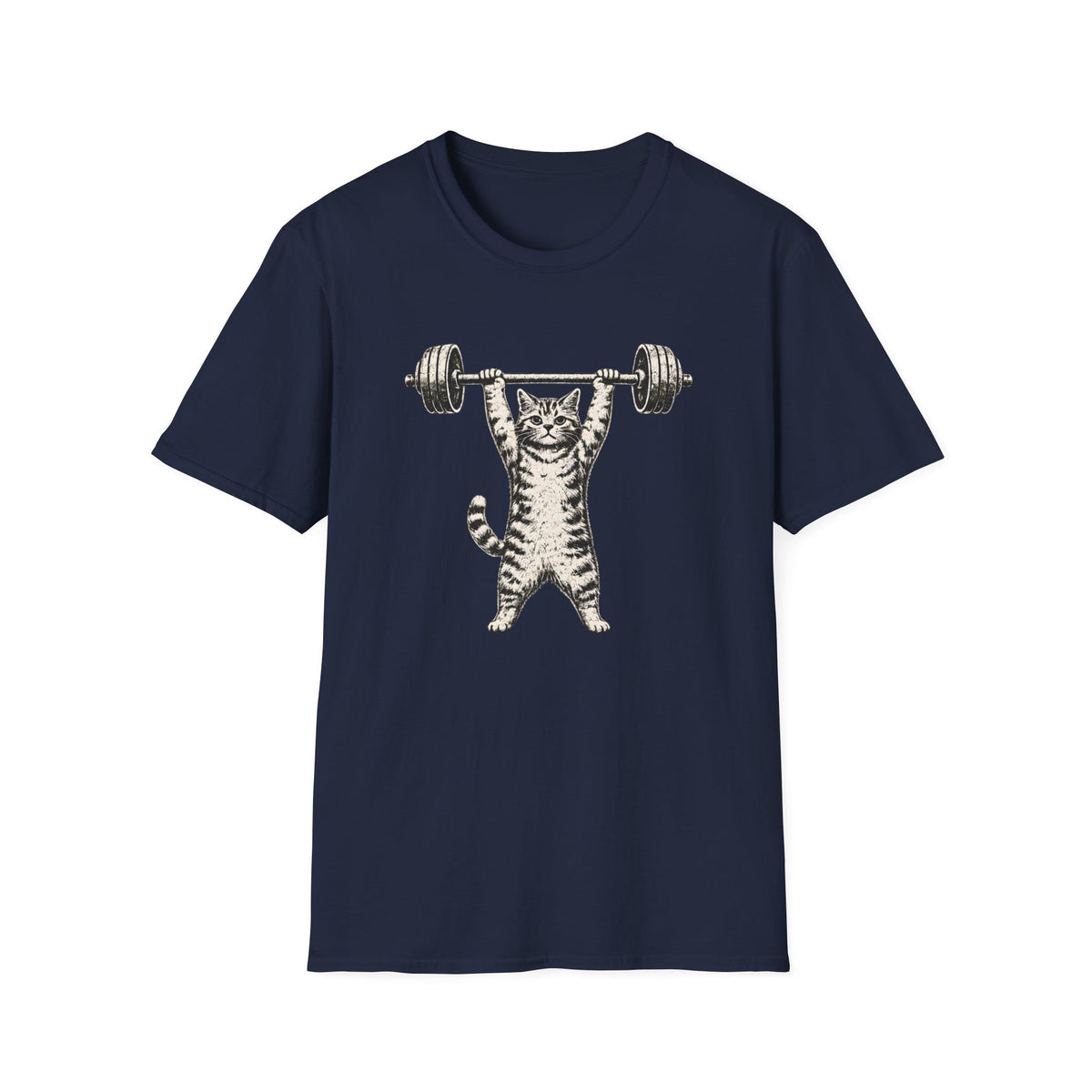 T-shirt Chat haltérophile