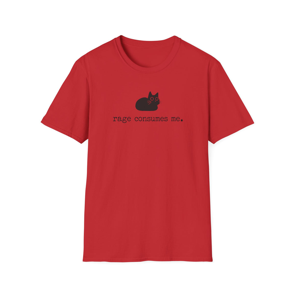 T-shirt Chat rage minimaliste