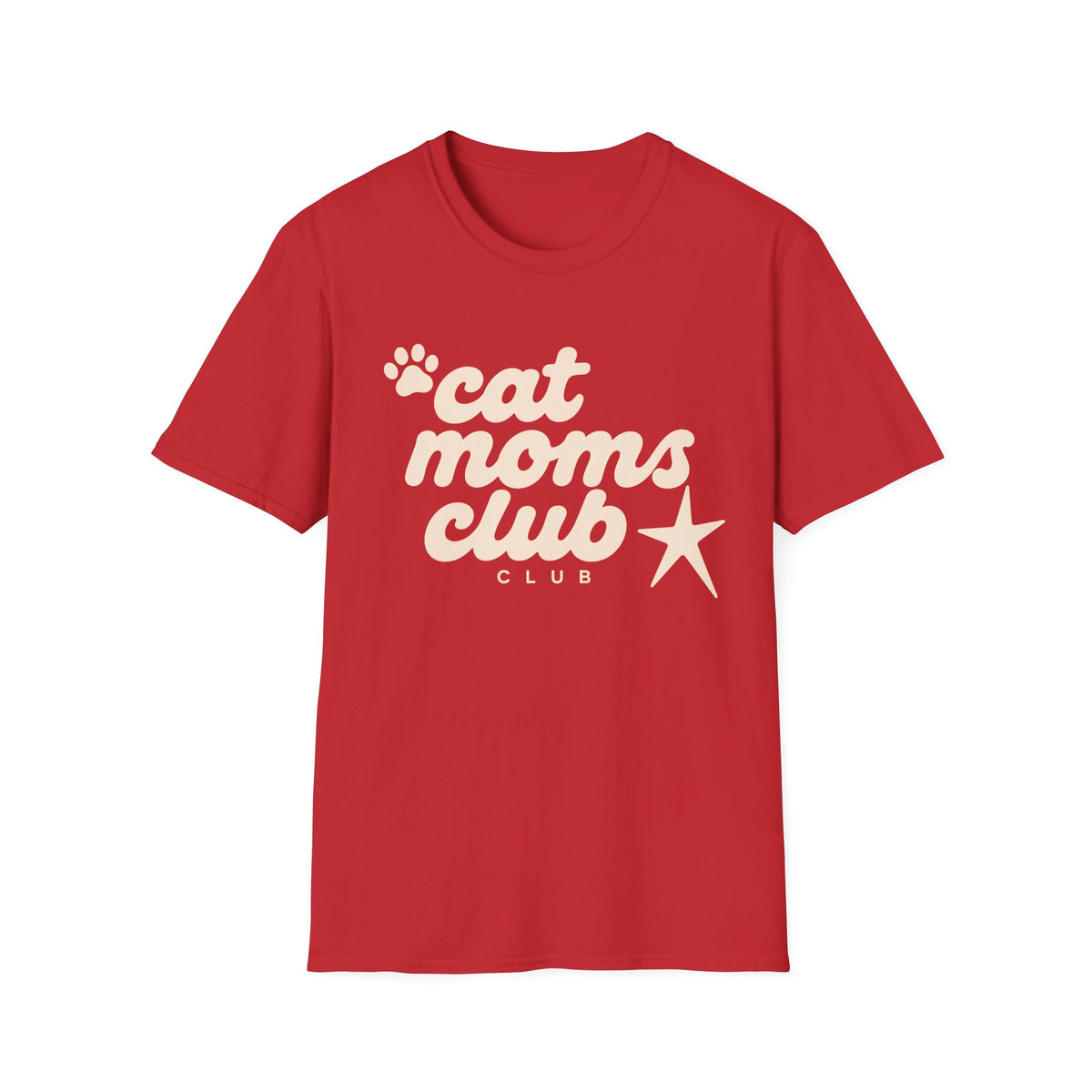 T-shirt Cat moms club groovy