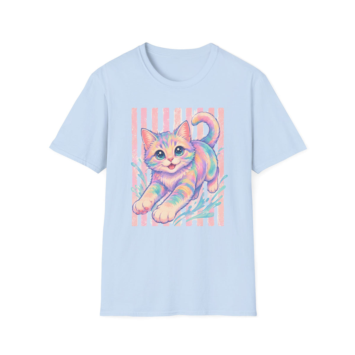 T-shirt Chaton pastel retro