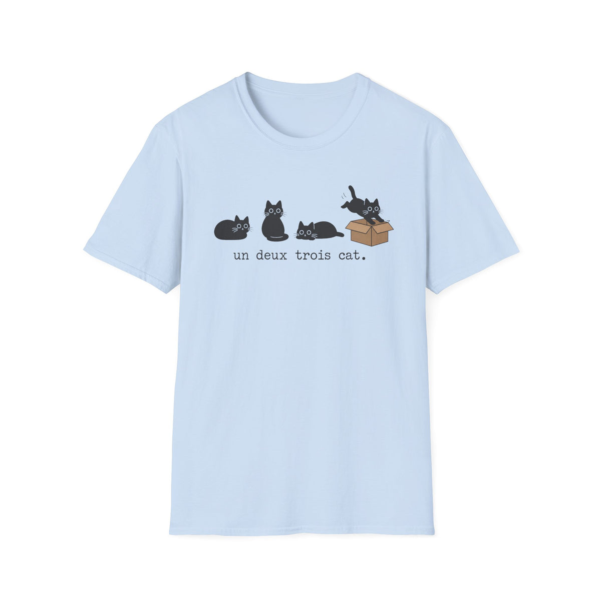 T-shirt « Un deux trois cat » Carton