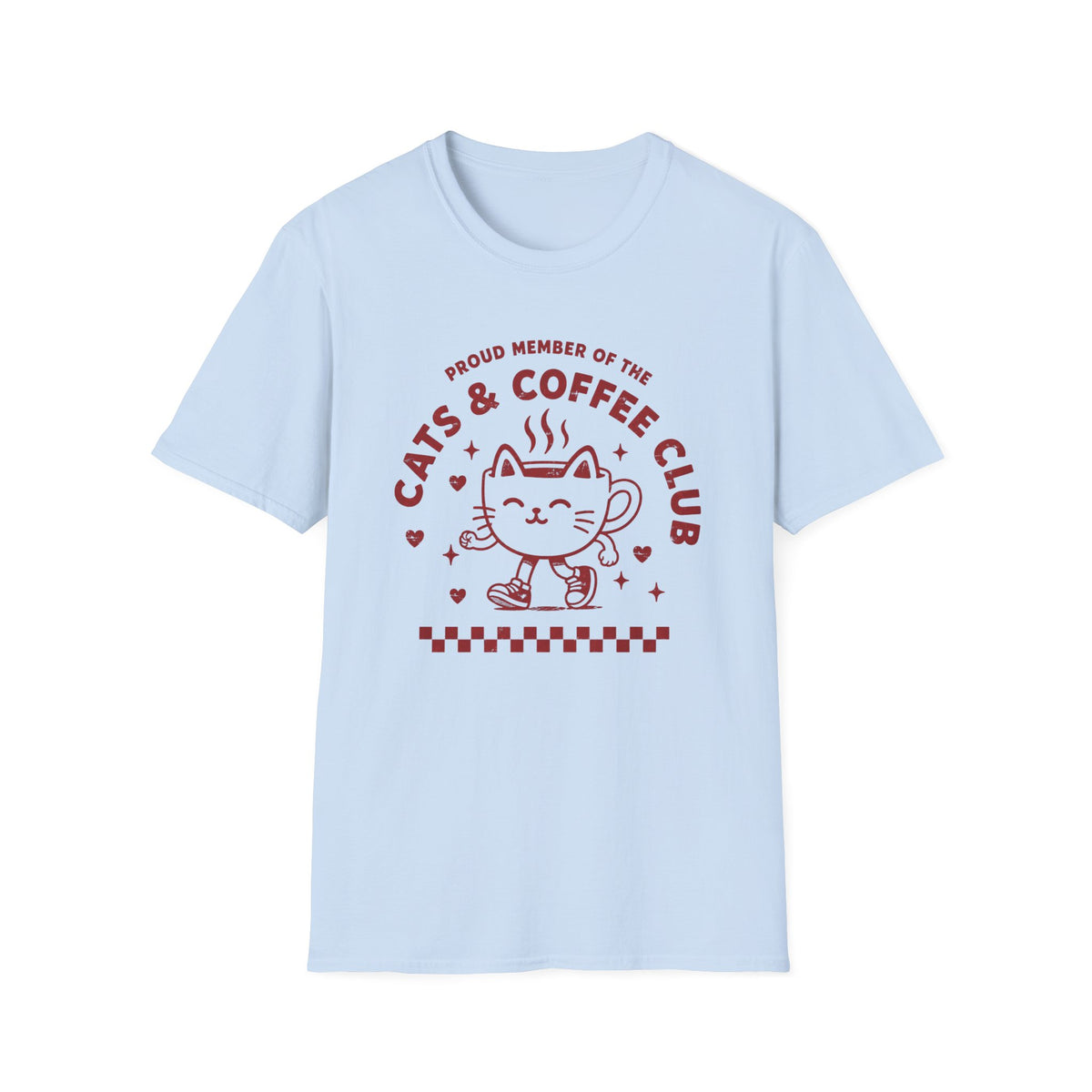 T-shirt Cats and coffee club illustré
