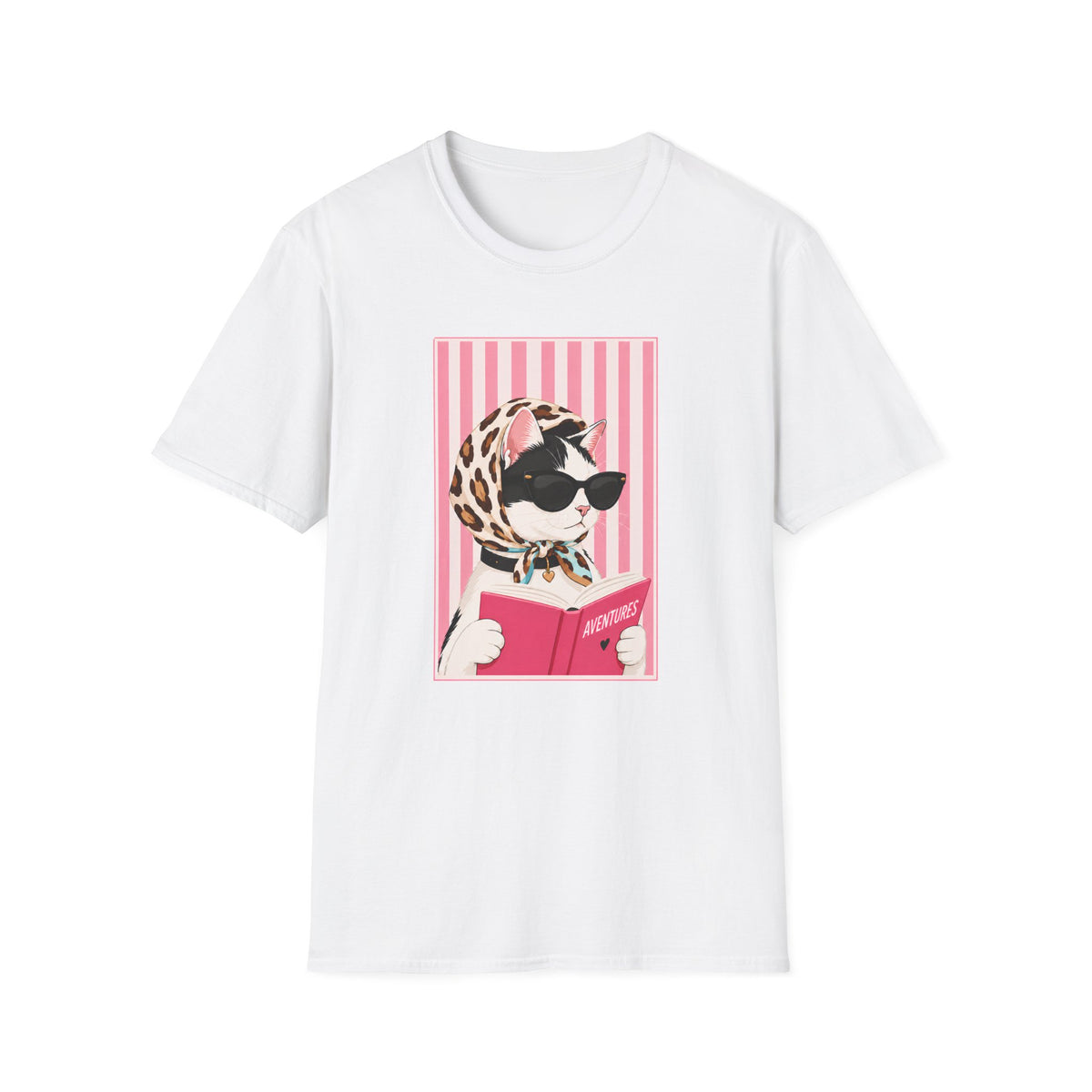 T-shirt Chat lectrice chic