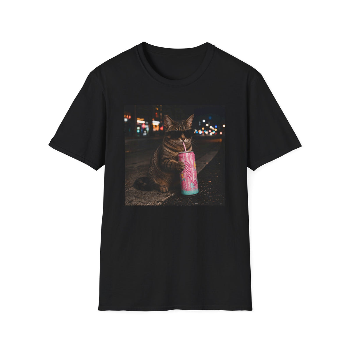 T-shirt Chat noctambule