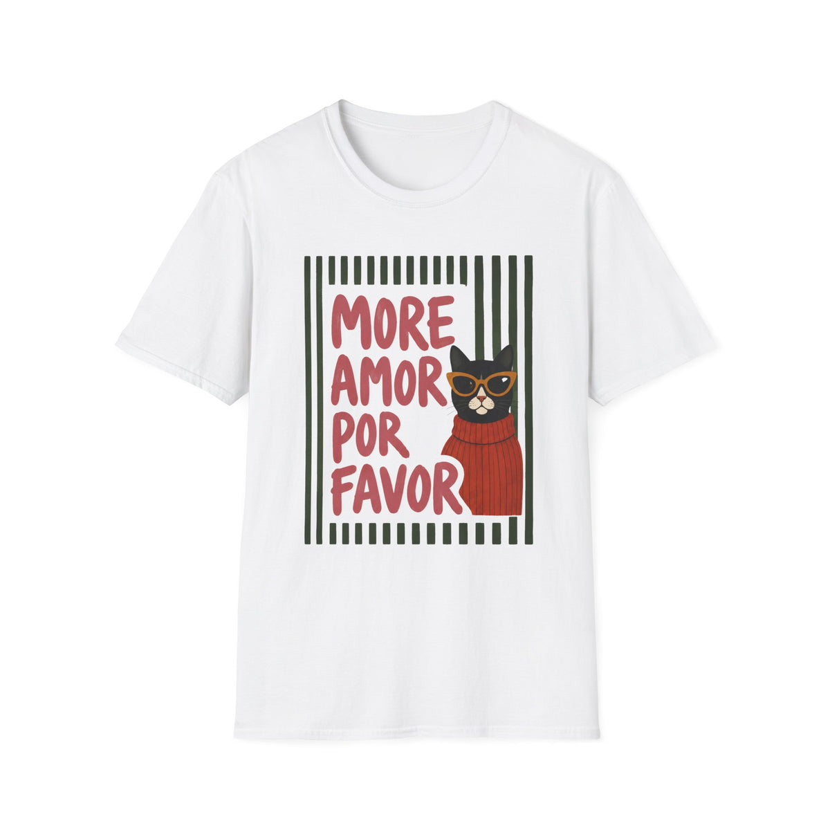 T-shirt Chat mor amor rétro