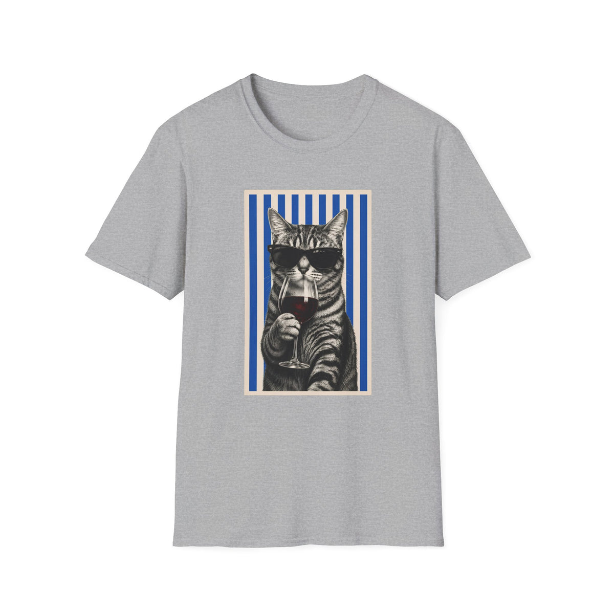 T-shirt Chat vin vintage