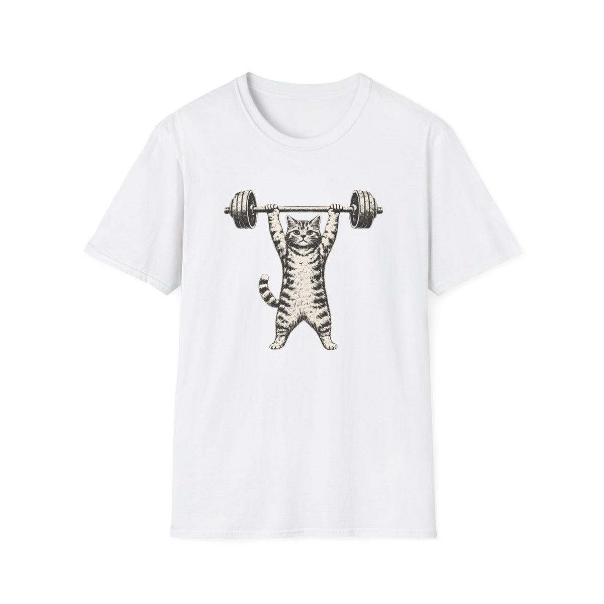 T-shirt Chat haltérophile