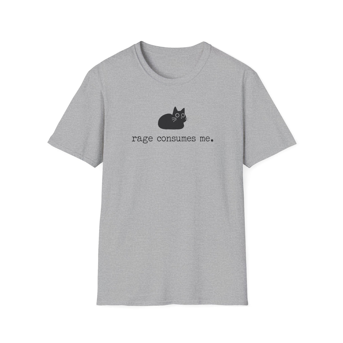 T-shirt Chat rage minimaliste