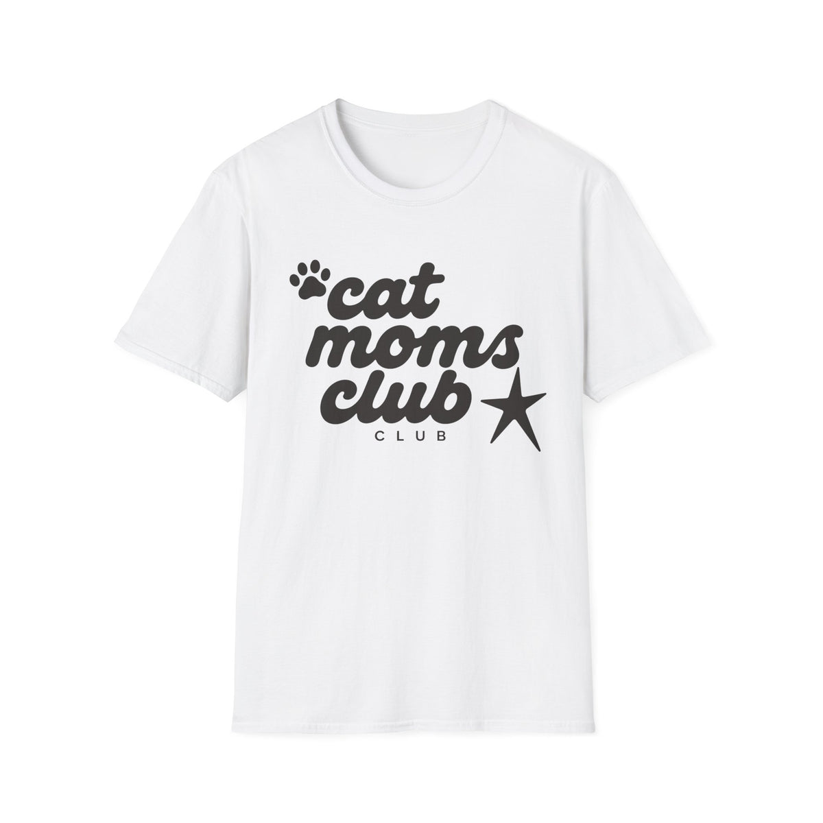 T-shirt Cat moms club groovy