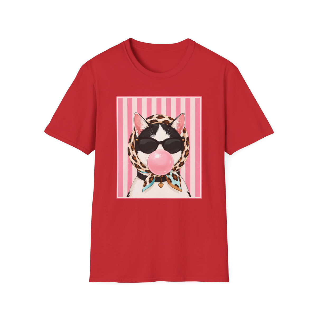 T-shirt Chat bubble gum léopard